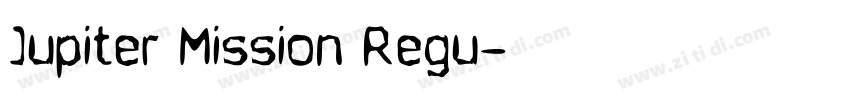 Jupiter Mission Regu字体转换